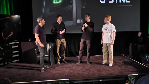 Jen-Hsun Huang, Tim Sweeney, Johan Andersson e John Carmack