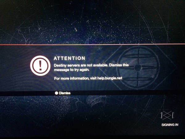 Destiny, server offline